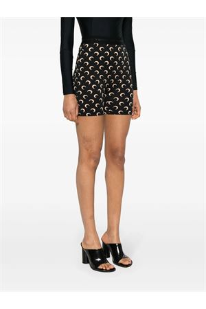 Shorts nero con stampa Crescent Moon MARINE SERRE | WSH007ACJER0001IT99